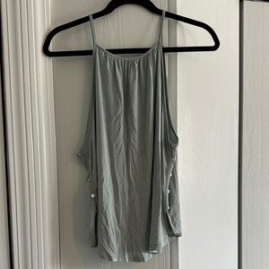 American Eagle Outfitters Asymmetrical Cut Out Camisole Green